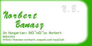 norbert banasz business card